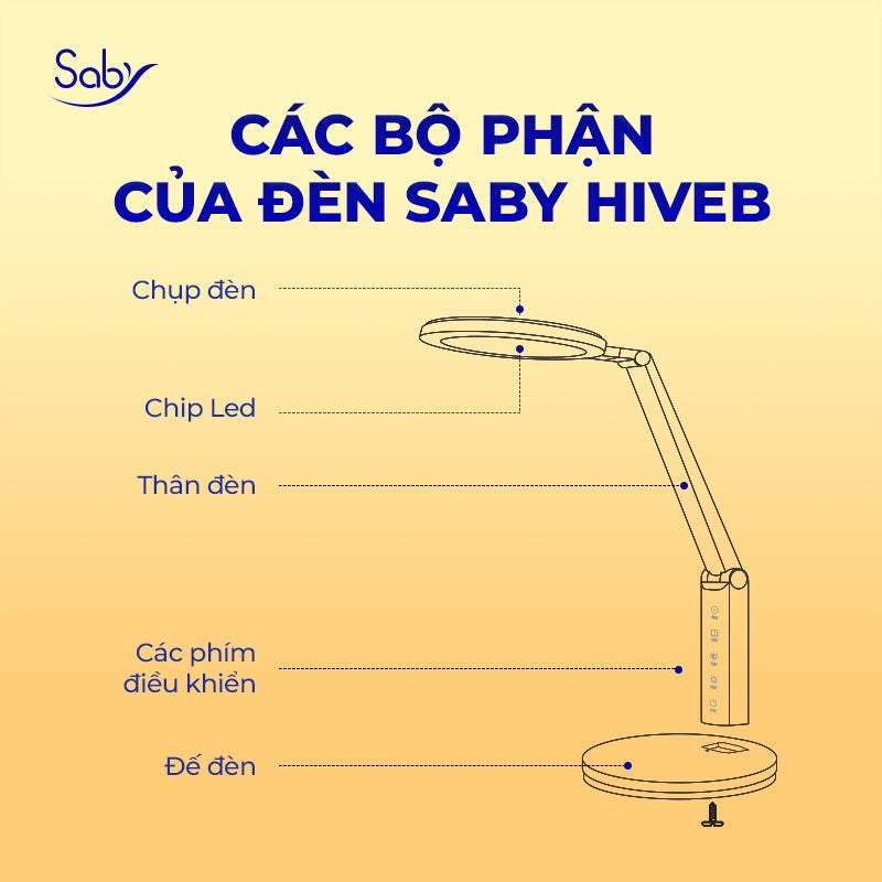 [QUÀ TẶNG] Đèn học Saby HiveB